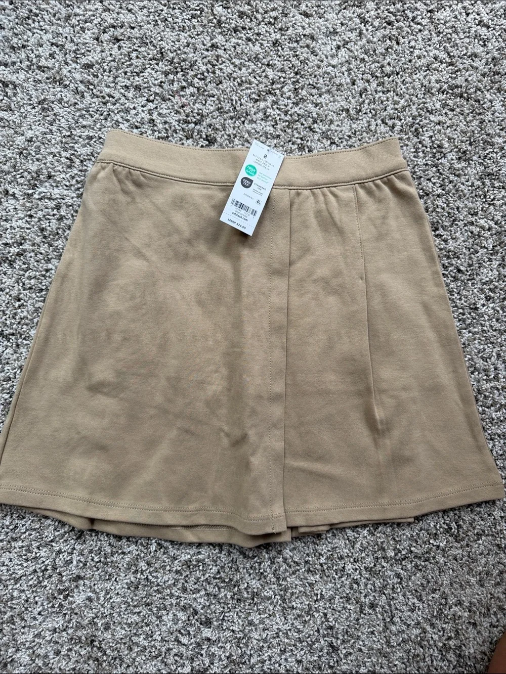 NWT OshKosh B'gosh Tan A-Line Skort with Front Panel size 8